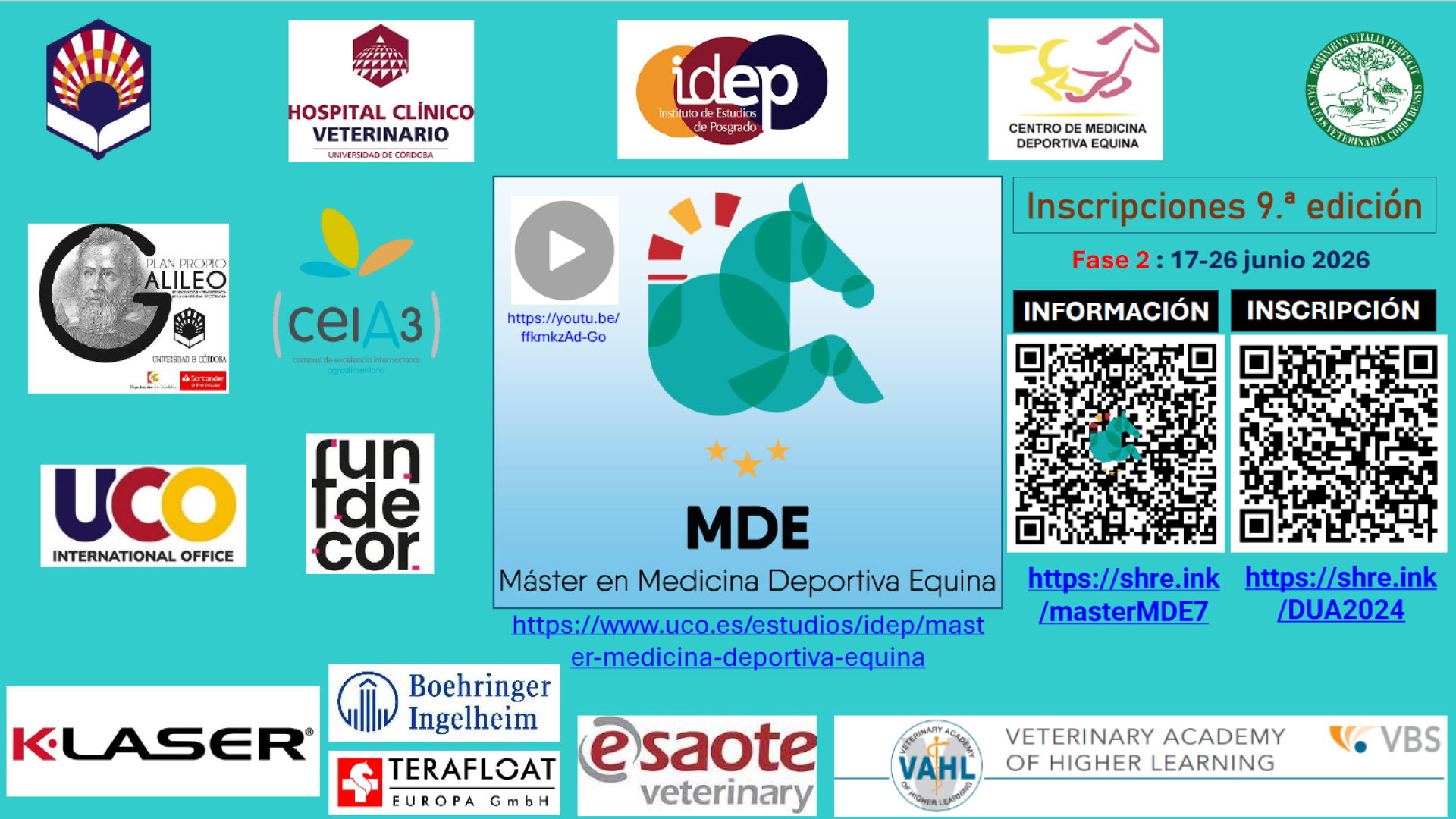 9a edició Màster Medicina Esportiva Equina Córdoba