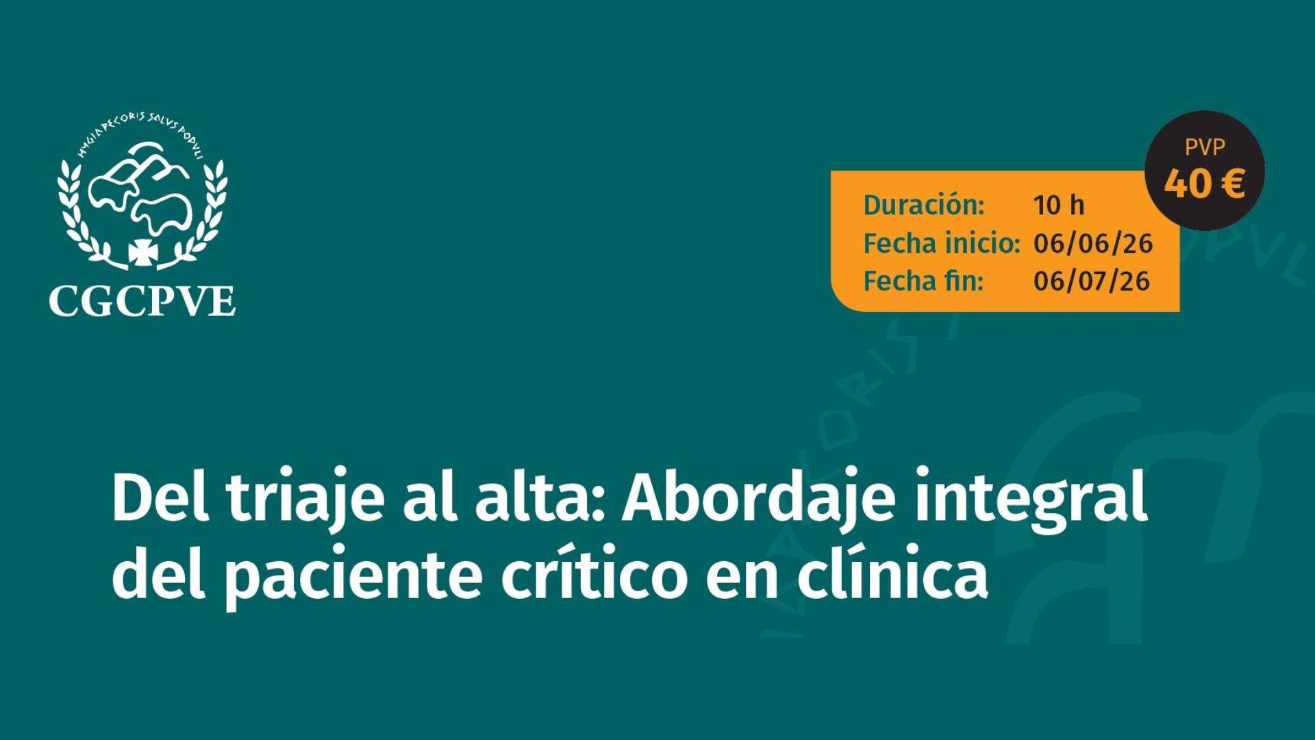 Del triatge a l'alta: abordatge integral del pacient crític en clínica